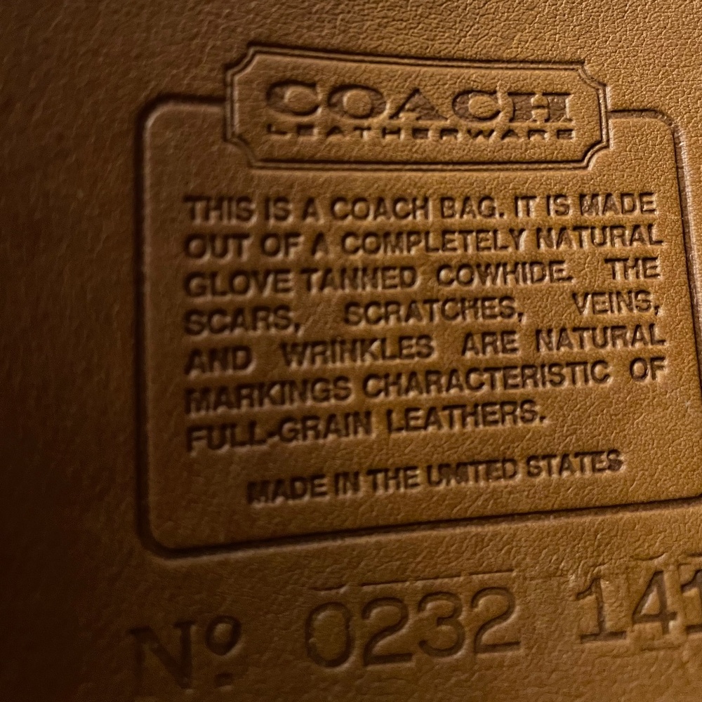 Vintage Coach Glove-Tanned Leather Bag